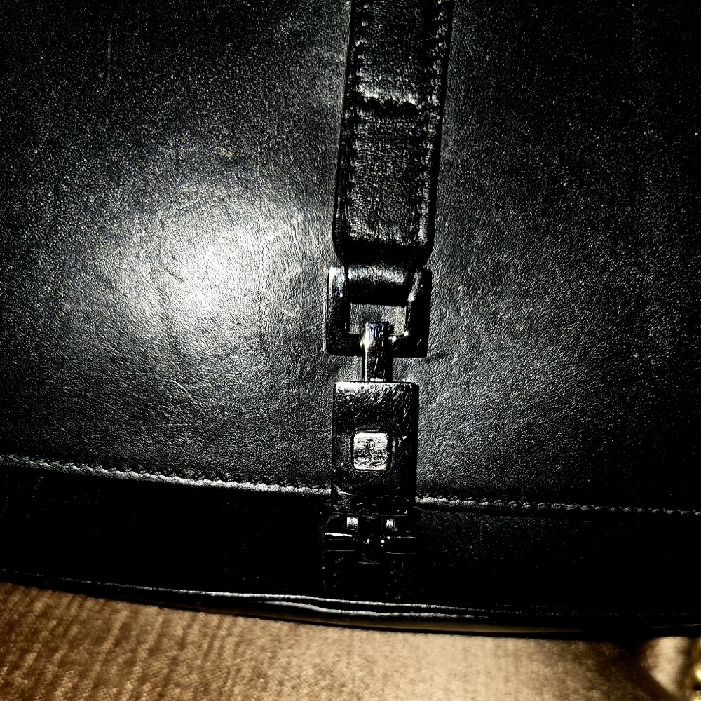 2000s Pre-Loved Vintage GUCCI Jackie O Small Black Leather Purse 100% Tom Ford - Picture 3 of 13